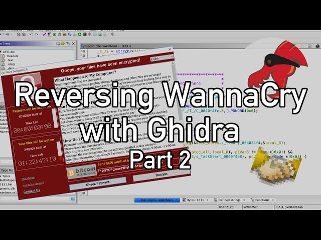 Reversing WannaCry Part 2 - Diving into the malware with #Ghidra