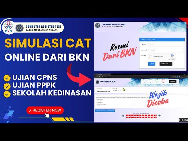 Cara Daftar Simulasi Ujian SKD CAT Online BKN 2024 | CPNS | PPPK | KEDINASAN