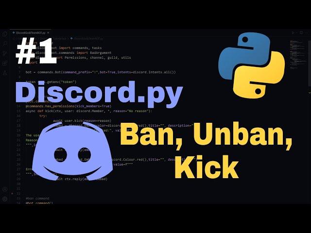 Bot Discord.py #1 - Ban, Unban, Kick command