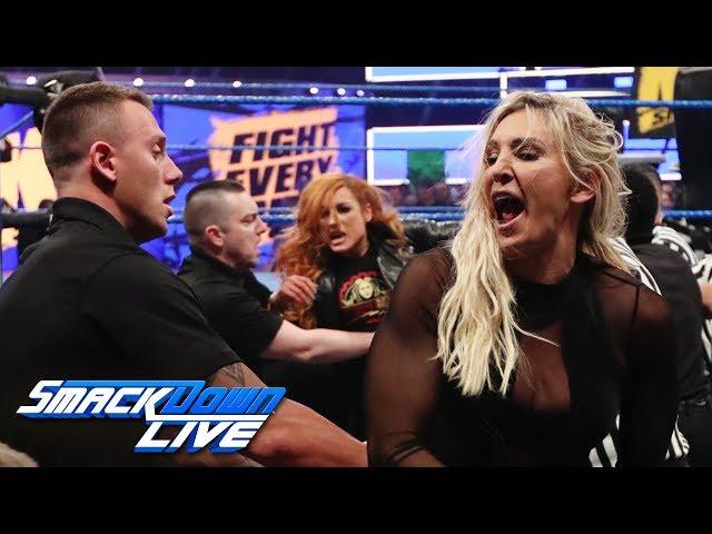 Becky Lynch and Charlotte Flair brawl on "The Kevin Owens Show": SmackDown LIVE, March 19, 2019