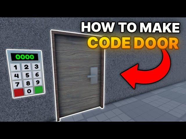 How to make a CODE DOOR in ROBLOX! (FREE KIT)