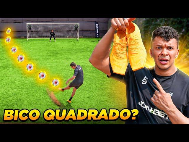 TESTANDO UMA CHUTEIRA BICO QUADRADO DE 4 MIL REAIS   *boa ou ruim?!*