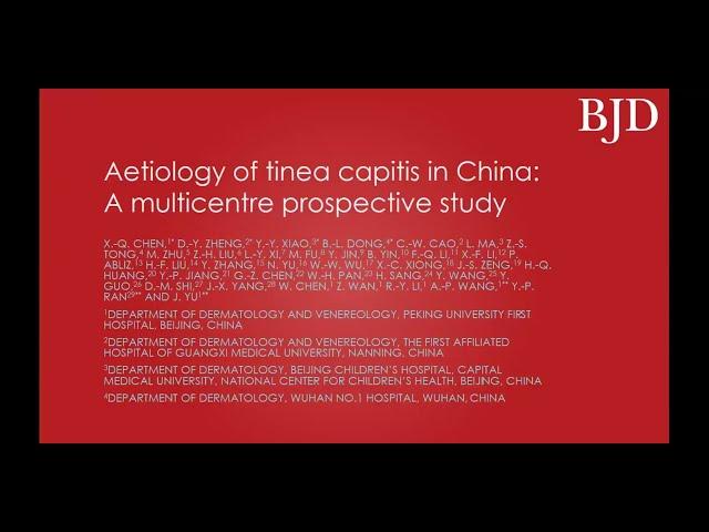 Aetiology of tinea capitis in China,  X.-Q. Chen et al.