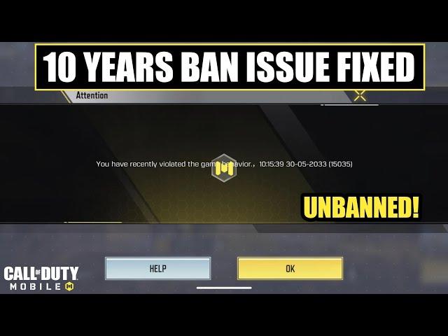 *NEW* Codm 10 Years Ban Issue Fixed | Players Getting Unbanned Now | Season 5 Get Wrecked