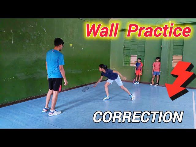 Wall Practice CORRECTION  Badminton Training