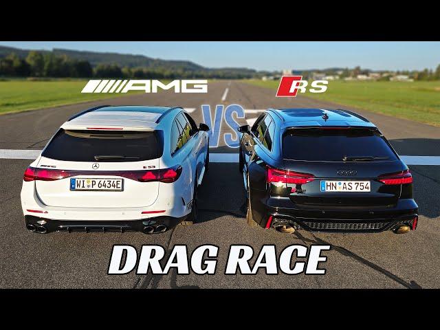 Audi RS6 Performance (630 PS)  Mercedes AMG E53 (612 PS) - Drag Race