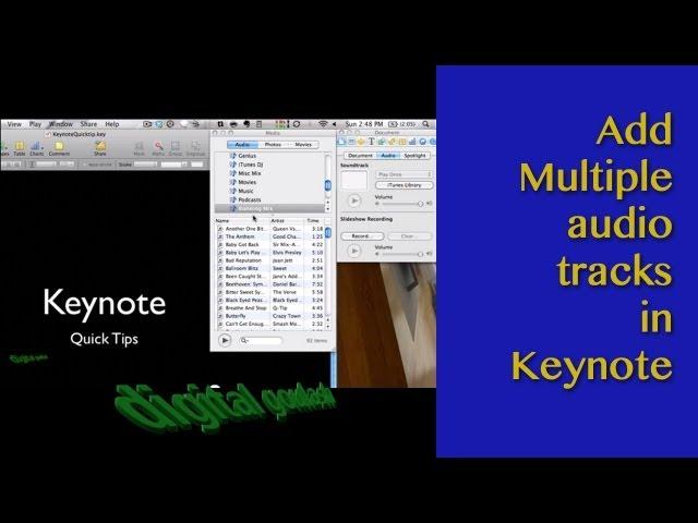 Keynote Quick Tip - Add multiple audio tracks easily