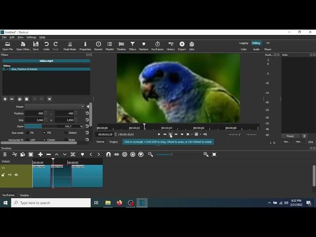 How To Add A Zoom In And Zoom Out Effect In A Video With Shotcut Video Editor Quick Easy And Free!