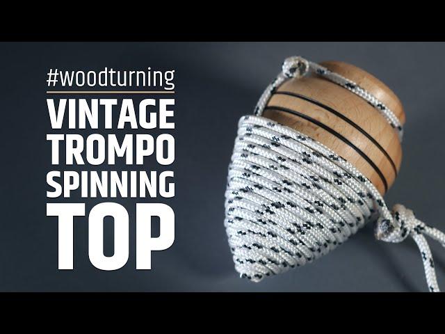 How to make a vintage trompo spinning top - woodturning