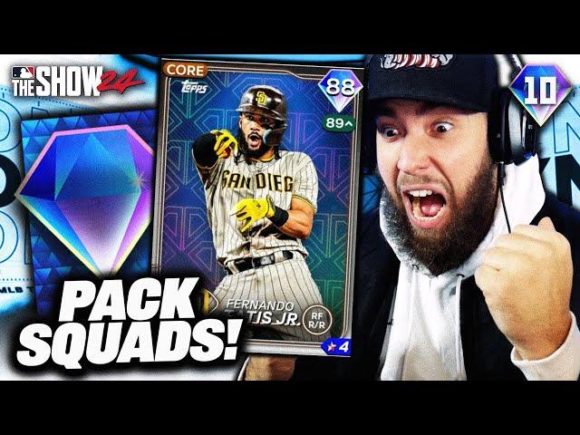 MASSIVE 100+ Point Game! CLUTCH Diamond Pulls! Pack Squads #10 MLB The Show 24!