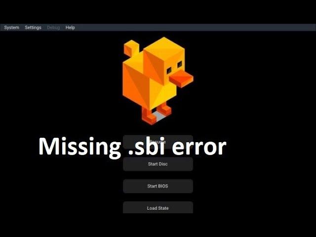 Duckstation Emulator (.sbi) file error fix