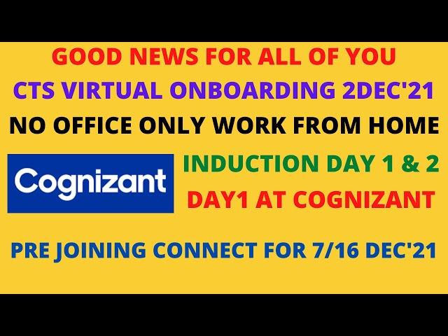 Cognizant Virtual Onboarding | Day 1 at Cognizant | No Office WFH Only