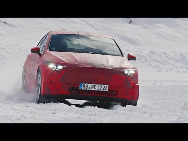 2025 Mercedes-Benz CLA Prototype Driving in the Snow !