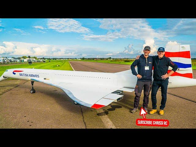 WORLDS LARGEST RC MODEL!! 149KG 10METERS CONCORDE WITH 4x JET TURBINES!