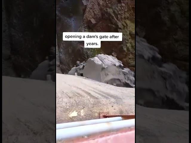 Opening a dam gate after years of it being closed #amazing