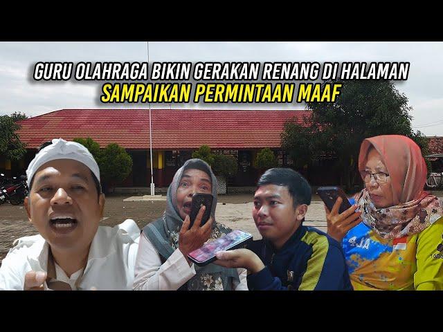 GURU OLAHRAGA BIKIN GERAKAN RENANG DI HALAMAN | SAMPAIKAN PERMINTAAN MAAF