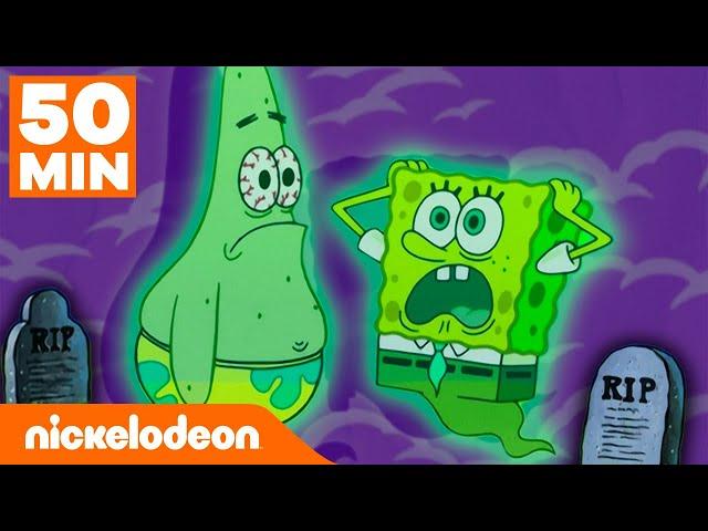 SpongeBob | Episode Terseram! Halloween Nonstop | Nickelodeon Bahasa