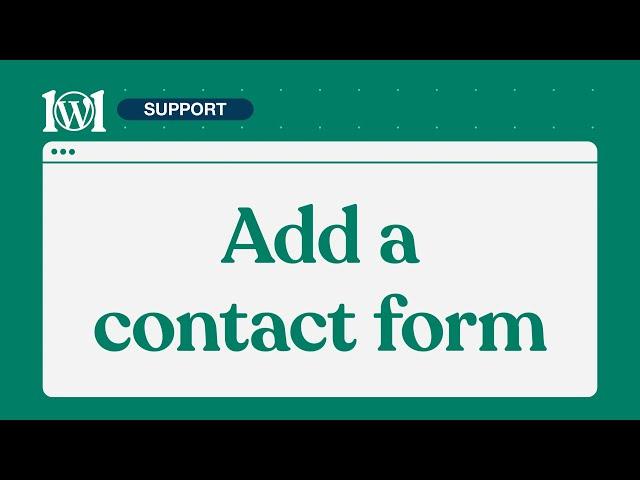 Add a contact form | WordPress.com Support