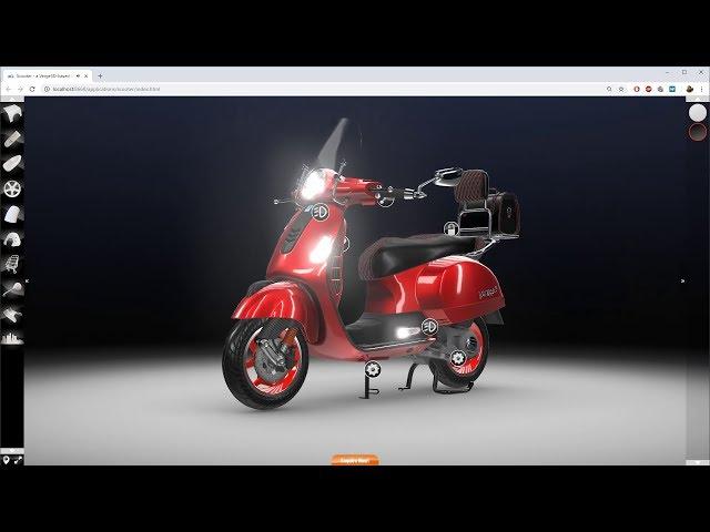 Scooter - a Verge3D-based vehicle customizer