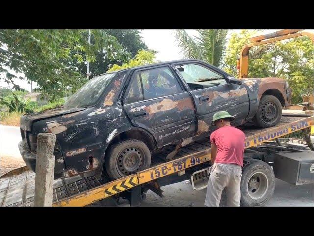 Build dismantling antique car Toyota | Learn the construction of an old car