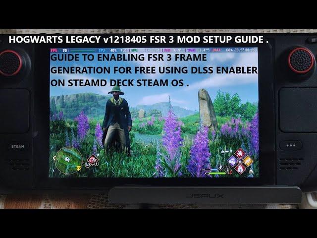 Steam Deck DLSS Enabler Overview | Enable FSR 3 Frame Generation for FREE | Hogwarts Legacy Steam OS