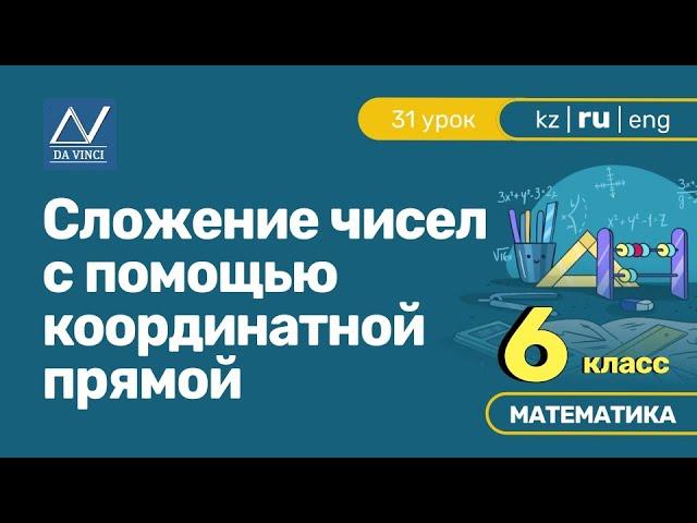 6 класс, 31 урок, Сложение чисел с помощью координатной прямой