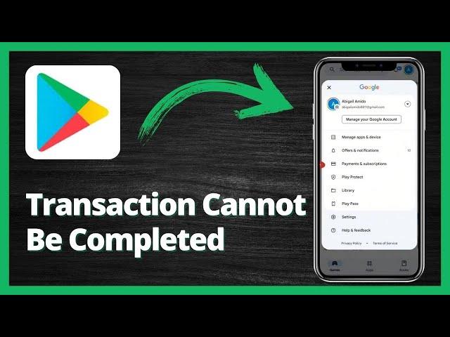 How to Fix "Your Transaction Cannot Be Completed" Google Play - BGMI UC Purchase Problem