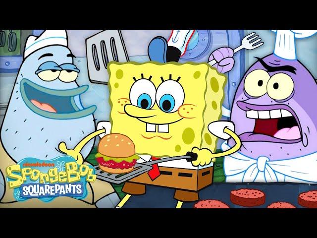 Every SpongeBob Character Who's EVER Worked At The Krusty Krab!  | @SpongeBobOfficial