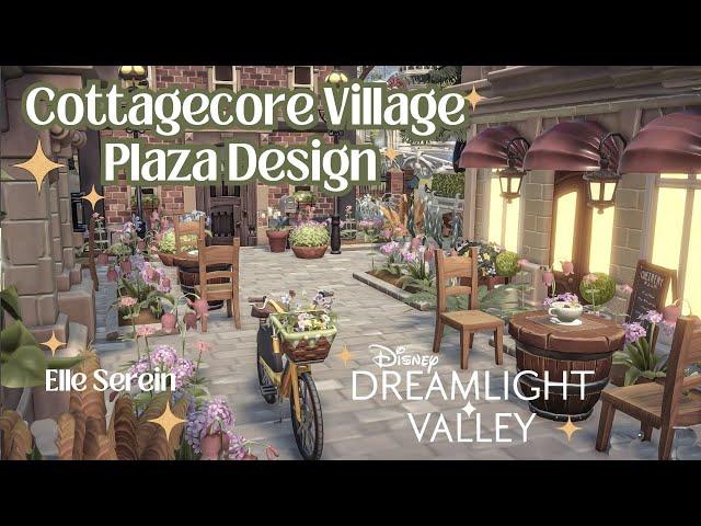 Cottagecore Village Plaza Design  and Speed Build [Part One] in Disney Dreamlight Valley