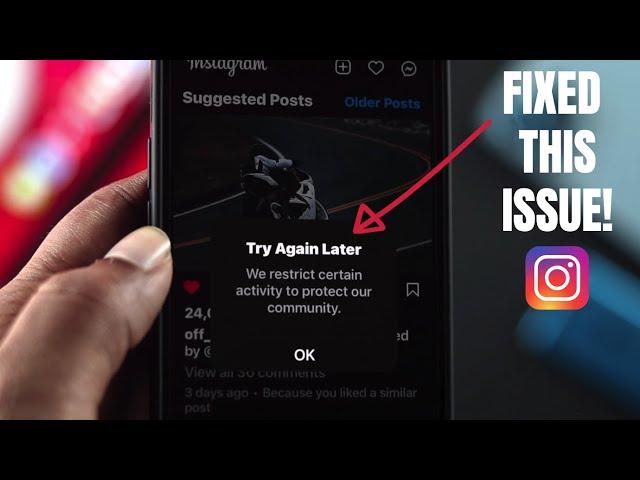 How to Fix 'Try Again Later' Error on Instagram!