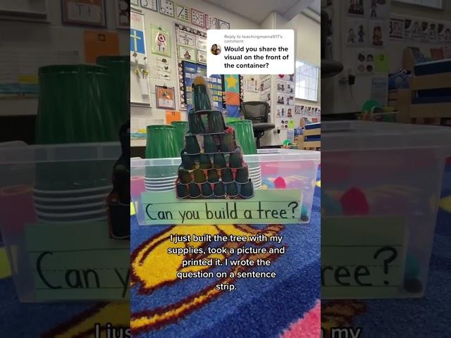 Here you go! #preschoolvibes #stem #christmastree #cuptree #preschoolactivities #preschoolfun