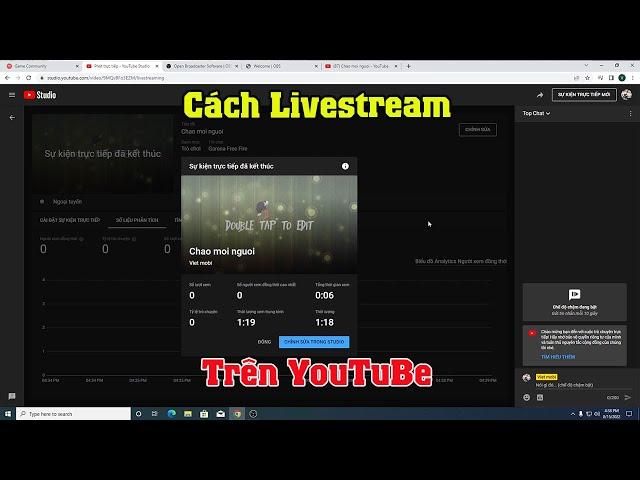 Cách Live Stream trên Youtube bằng máy tính với OBS Chất lượng âm thanh tốt