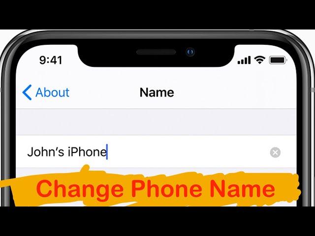 Change iPhone Name In Device Info