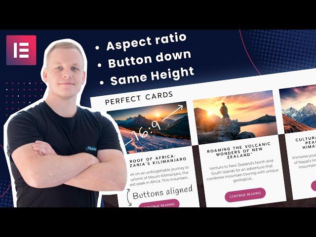 Cards in Elementor: Image Aspect Ratio, Same Height & Button Alignment Fixes