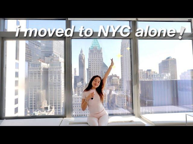 MOVING TO NEW YORK ALONE + my new apartment tour 