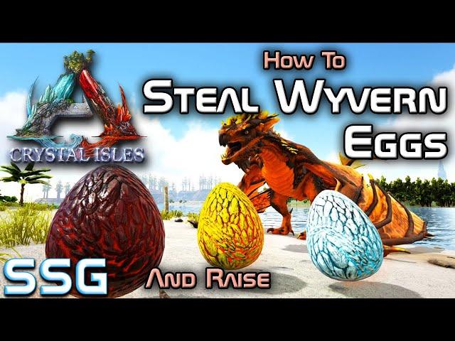 ARK Crystal Isles How to Steal Wyvern Eggs & Raise