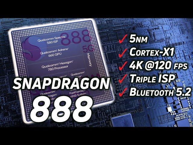 Snapdragon 888: 5nm, Cortex-X1, Adreno 660, 4K HDR, Bluetooth 5.2, and more!