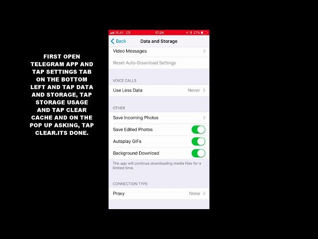 HOW TO CLEAR CACHE IN TELEGRAM APP IOS