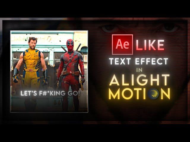 AE like text effect | Alight Motion Tutorial | 2024