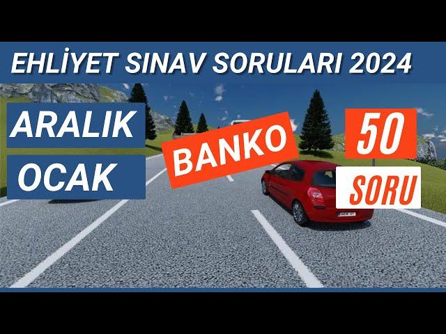 Ehliyet Sınav Soruları 2024 | Aralık, Ocak Çıkmış Ehliyet Sorularını Çöz