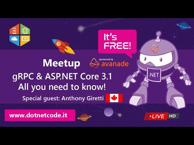 Meetup DotNetCode: gRPC & ASP.NET Core 3.1 All you need to know! - video integrale