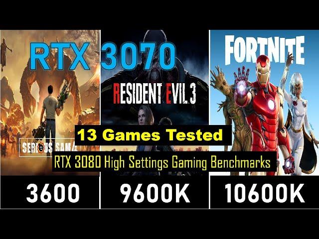 AMD Ryzen R5 3600 vs 9600k vs 10600K Gameplay 13+ Games tested with RTX 3070 Nvidia Graphic card