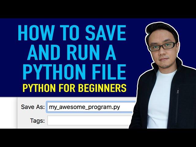 How to Save Your Python Code to a File and Run It as a Script | Python Tutorial for Beginners