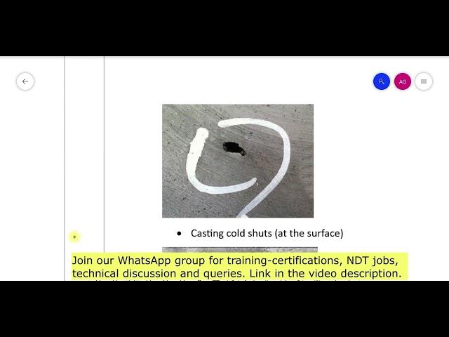 Metal Discontinuities Through Lifecycle ll Appearance of discontinuities ll casting forging welding