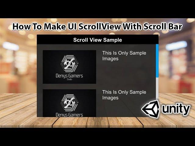 Unity UI Tutorial - How To Make UI Scroll View With Scroll Bar