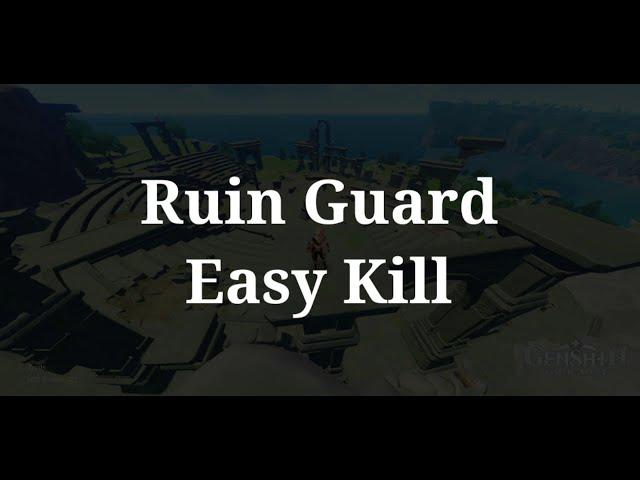 Genshin Impact - Ruin Guard Easy Kill trick (how to defeat Ruin Guard on Thousand Winds Temple)