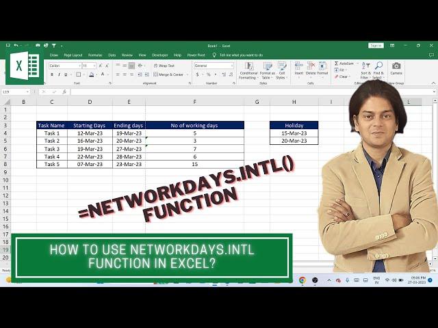 How to use NETWORKDAYS INTL function in excel? #excel