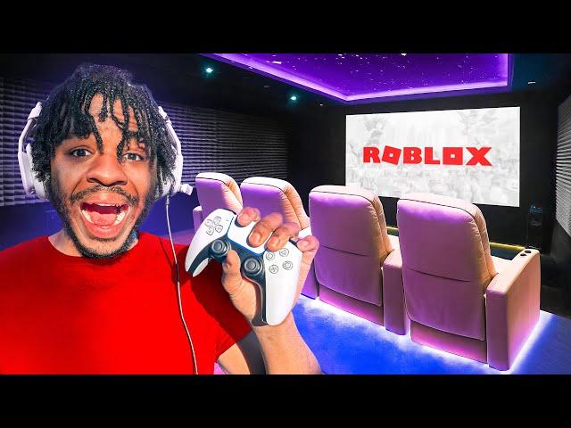 I Played ROBLOX In My MOVIE THEATER..