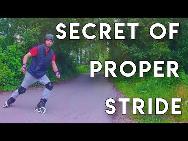 How to Inline Skate. First steps. Proper STRIDE on INLINE SKATES.