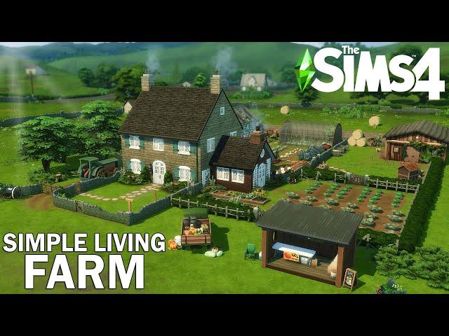  SIMPLE LIVING FARM // Sims 4 Speed Build // NoCC